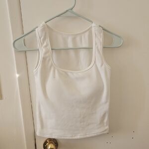 White Cropped Womens' Top